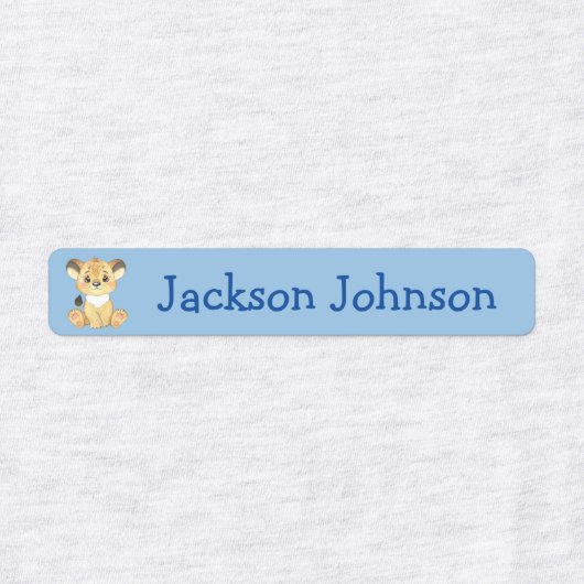 Safari Leeuw Giraffe Aap Zebra Meisjesnaam Labels (Design 1)