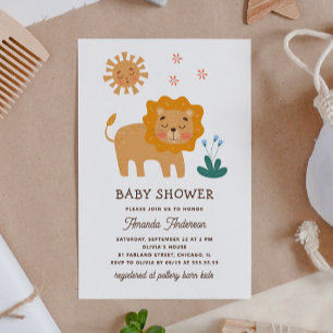 Safari Leeuwen Baby Jongens Baby Shower Cute Jun Kaart