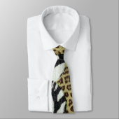 Safari Leopard en Zebra Print Monogram Stropdas (Gebonden)