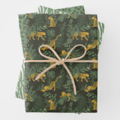 Safari Leopard Print Wrapping Paper Sheets (In situ)