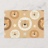 Safari Lion Diapper Raffle Informatiekaartje (Achterkant)