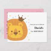 safari lion oerwoud lion , dierenschildering uitnodiging briefkaart (Voorkant / Achterkant)