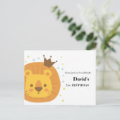 safari lion oerwoud lion , dierenschildering uitnodiging briefkaart (Staand voorkant)