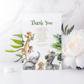 Safari Little Animals Oerwoud Dank u wel Bedankkaart