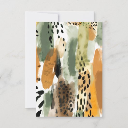 Safari Little Animals Oerwoud Dank u wel Bedankkaart (Achterkant)