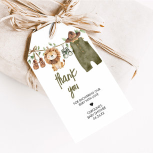 Safari Little Wild One Babykleding Favoriete Tags Cadeaulabel