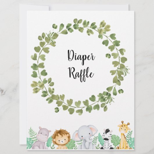 Safari Luier Raffle Poster (Voorkant)