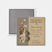 Safari Magnet Anniversaire Favoriser (Recto/Verso)