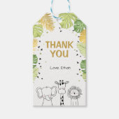 Safari Merci de vous faveur étiquette cadeau Jungl (Devant)
