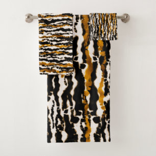 Safari Moderne Or et Noir Glam Jungle Pluie