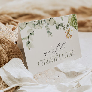 Safari Monkey Baby shower Bedankkaart