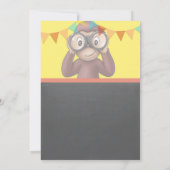 Safari Monkey Verjaardag uitnodiging (Achterkant)