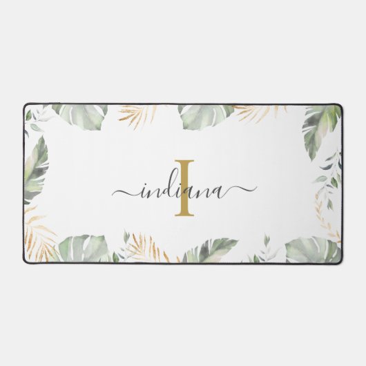 Safari Monogramme Élégant Nom Botanique Script (Recto)