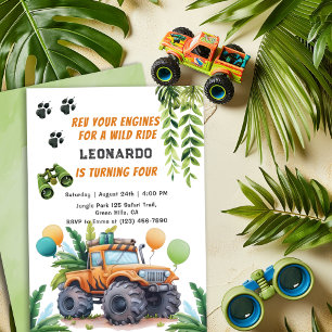 Safari Monster Truck Oerwoud Adventure Boy Verjaar Kaart