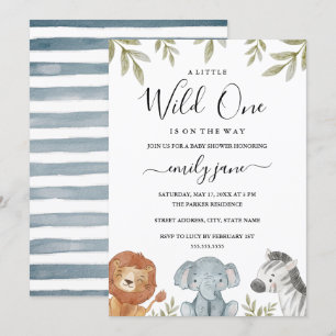 Safari Mooie Dieren Baby Shower Uitnodiging