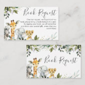 Safari Neutre Animaux Demande de réservation Carte (Devant / Derrière)