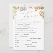 SAFARI Nom Ce Bébé Chanson Carte De Jeu (Devant)