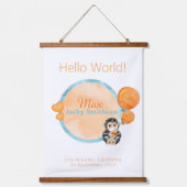 Safari Oerwoud Adventure Waterverf Monkey Hangend Wandkleed (Voorkant)