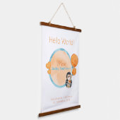 Safari Oerwoud Adventure Waterverf Monkey Hangend Wandkleed (Gebogen)