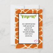 Safari Oerwoud Animal Theme Party Bedankt (Achterkant)