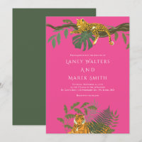 Safari Oerwoud Animal Wedding Invitation