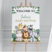 Safari Oerwoud Animals Baby shower Welkomstteken Poster