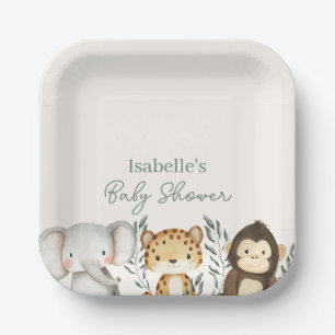 Safari Oerwoud Animals Boy Baby shower Papieren Bordje