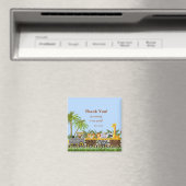 Safari Oerwoud Animals in Train Dank u Magnet Magneet (Insitu (Vaatwasser))