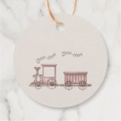 Safari Oerwoud Animals Train Baby shower Favoriet Bedankjes Labels (Achterkant)