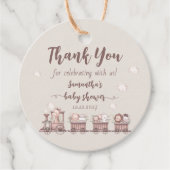 Safari Oerwoud Animals Train Baby shower Favoriet Bedankjes Labels (Voorkant)