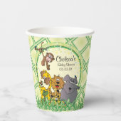 Safari Oerwoud Baby Animal Baby shower Papieren Bekers (Voorkant)