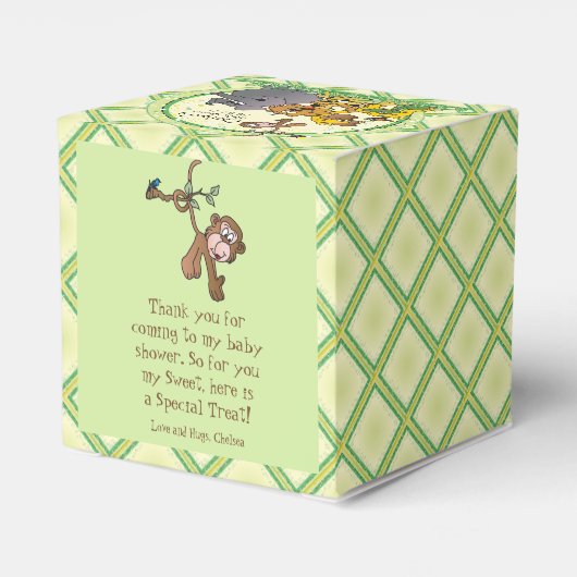 Safari Oerwoud Baby Animals Bedankdoosjes (Achterkant)