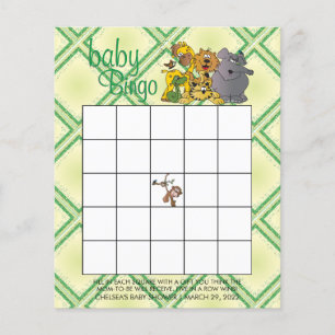 Safari Oerwoud Baby Animals - Bingo Game Flyer