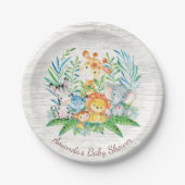 Safari Oerwoud Baby shower 7" Bord (Voorkant)