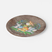 Safari Oerwoud Baby shower 7" Bord (Gekanteld)