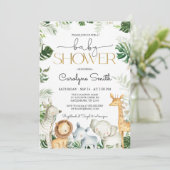 Safari OERWOUD Baby shower Kaart (Staand voorkant)