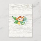 Safari Oerwoud Baby shower Luier Raffle Ticket Informatiekaartje (Achterkant)