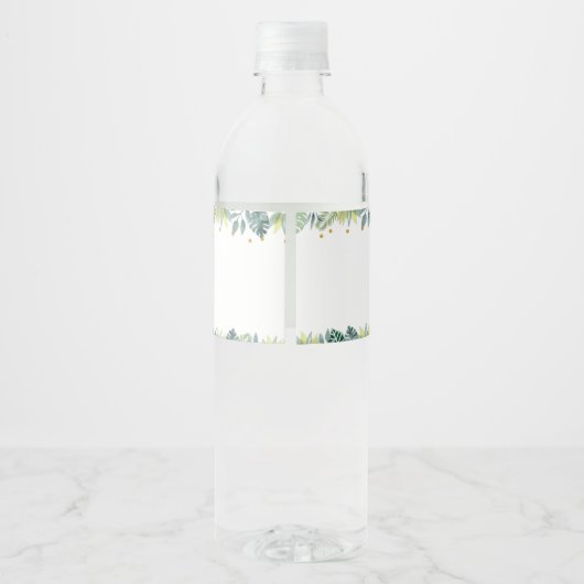 Safari Oerwoud Baby shower Waterfles Etiket (Achterkant)