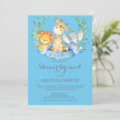 Safari Oerwoud Boy Baby shower door Mail Kaart (Staand voorkant)