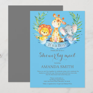 Safari Oerwoud Boy Baby shower door Mail Kaart