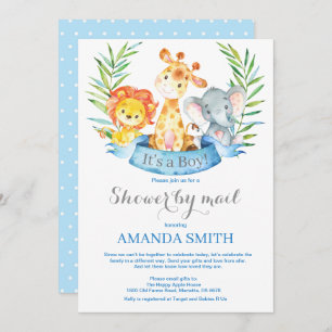 Safari Oerwoud Boy Baby shower door Mail Kaart