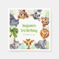 Safari Oerwoud Dier Kind Verjaardagsfeest