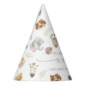 SAFARI Oerwoud Dieren Baby shower Feesthoedjes (Links)