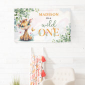 Safari Oerwoud Dieren Verjaardag Spandoek (Insitu)