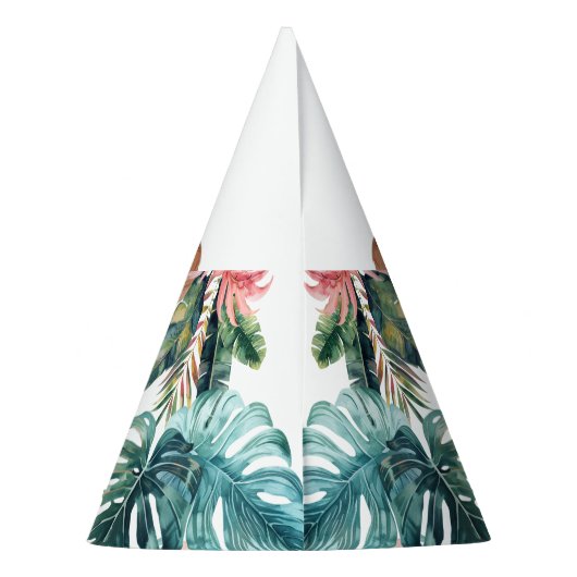 Safari Oerwoud Dieren Verjaardagsfeestje Leeuw Feesthoedjes (Achterkant)