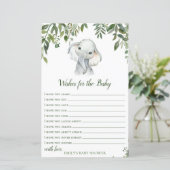 Safari Oerwoud Elephant Baby shower Game PRINED (Staand voorkant)