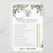 Safari Oerwoud Elephant Baby shower Game PRINED (Voorkant / Achterkant)
