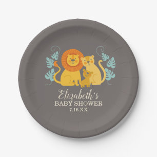 Safari Oerwoud Lion Baby shower Papieren Bordje