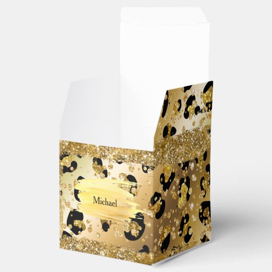 Safari oerwoud luipaard goud Afrika thema party Fa Bedankdoosjes (Geopend)