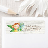 Safari Oerwoud Monkey Baby shower Adreslabel Etiket (Insitu)